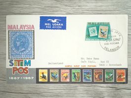TR84 Enveloppe + Timbre Malaisie 1967