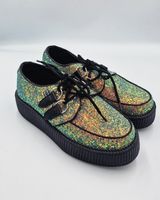 T.U.K. Creepers Glitzer Rainbow EU 38 – ungetragen defekt