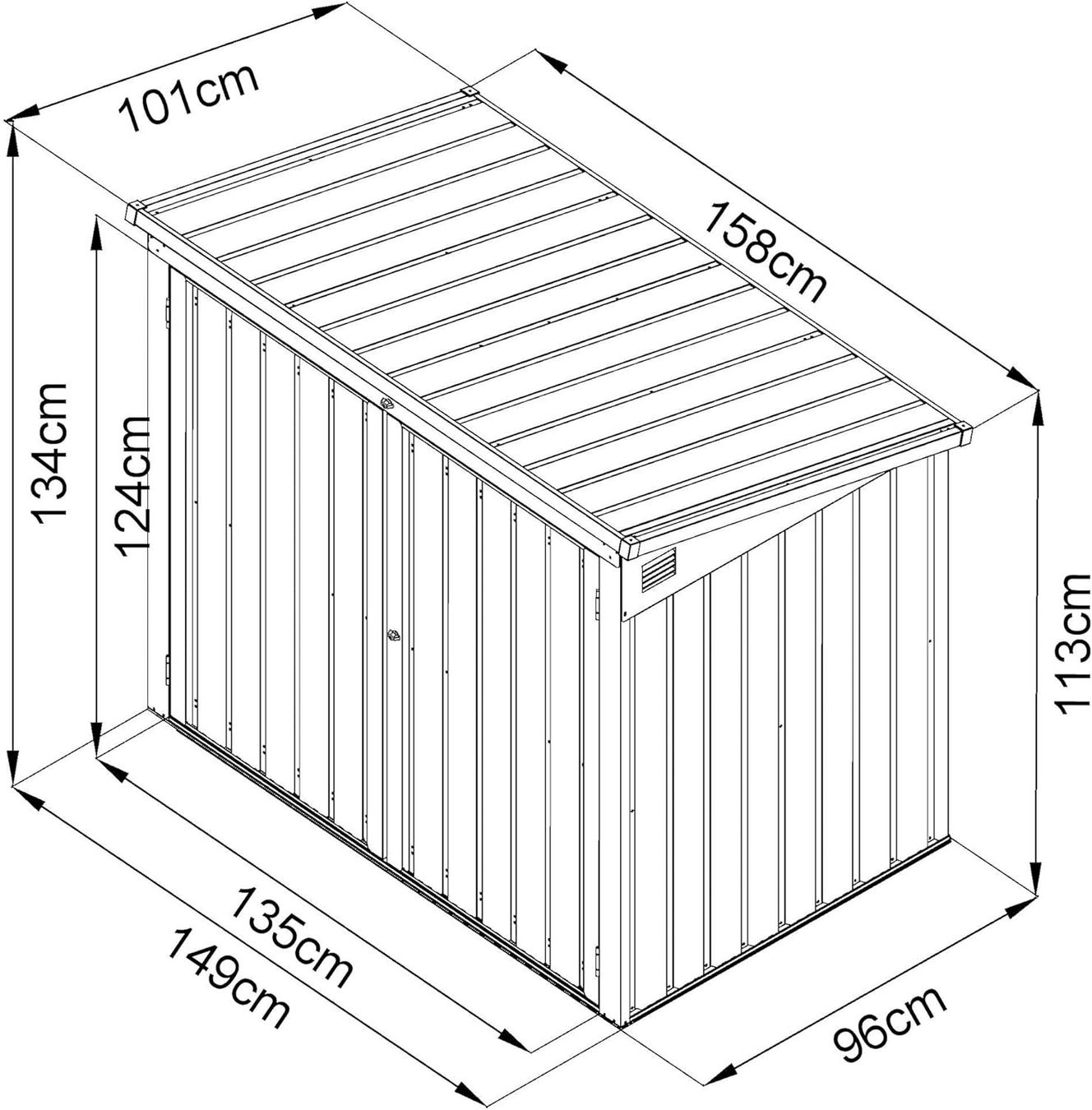 Casette da giardino & serre: Gartenschrank (158x101x134cm) Anthrazit – Nuovo e nell'imballaggio originale da Bottighofen venduto da zaap 4