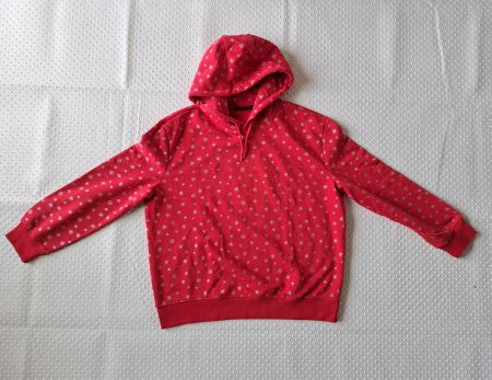Roter Weihnachtspullover Hoodie Gr. M