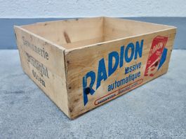 alte Holzkiste Kiste SUNLIGHT OLTEN RADION SEIFENKISTE