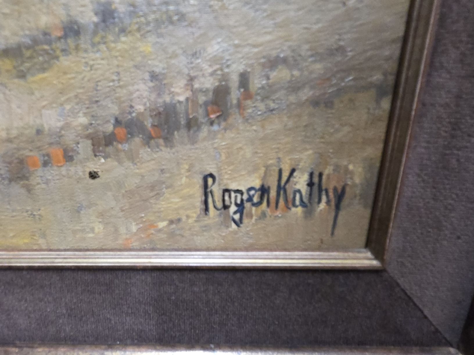 Dipinti: Antikes Roger Kathy Original Gemälde "en automne" Herbstbild – Usato da Wolfertswil venduto da Antiko 3