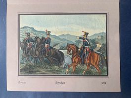 A. Von Escher - Lithographie - GENEVE - Train 1818