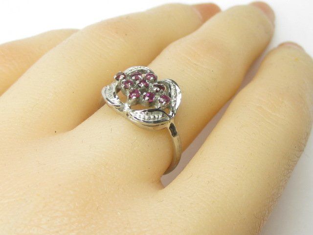 Ringe: Vintage Ring Silber 925 Rubin synthetisch Gr. 55 – Gebraucht aus Ermatingen von Decovin 3