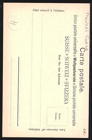 Cartes postales: Lugano, Partie am Markt mit Geschäften – D'occasion à Berlin par bartko-reher 1