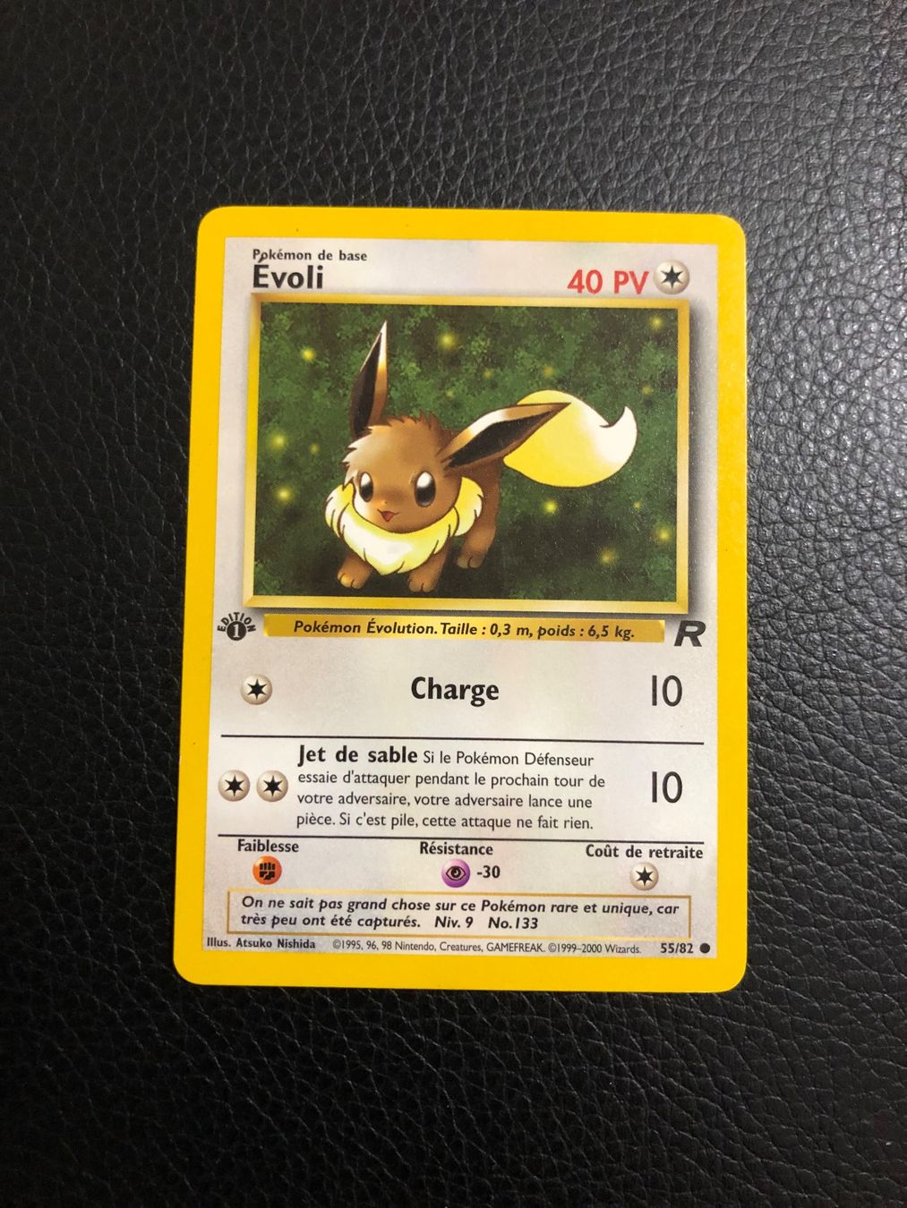 Pokémon Cartes à collectionner: Team Rocket Eevee / Évoli 55/82 1st edition FR Ab 1 – D'occasion à Paradiso par Pkmn10