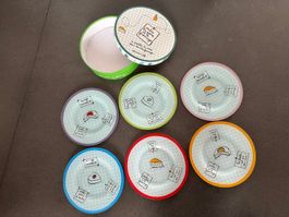 Assiettes en verre pour tout les fromages 6 pièces