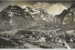 Netstal GL Dorf Bahnhof ca. 1940 sehr gut erhalten