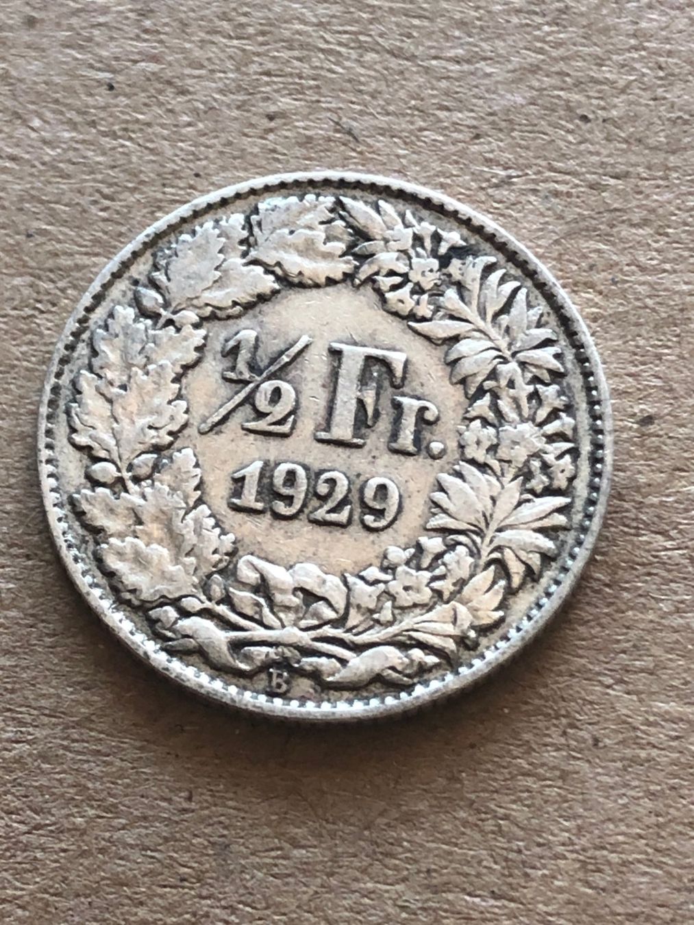 Alle Münzen: 50 Rp. 1929 – Gebraucht aus Schötz von Odpa