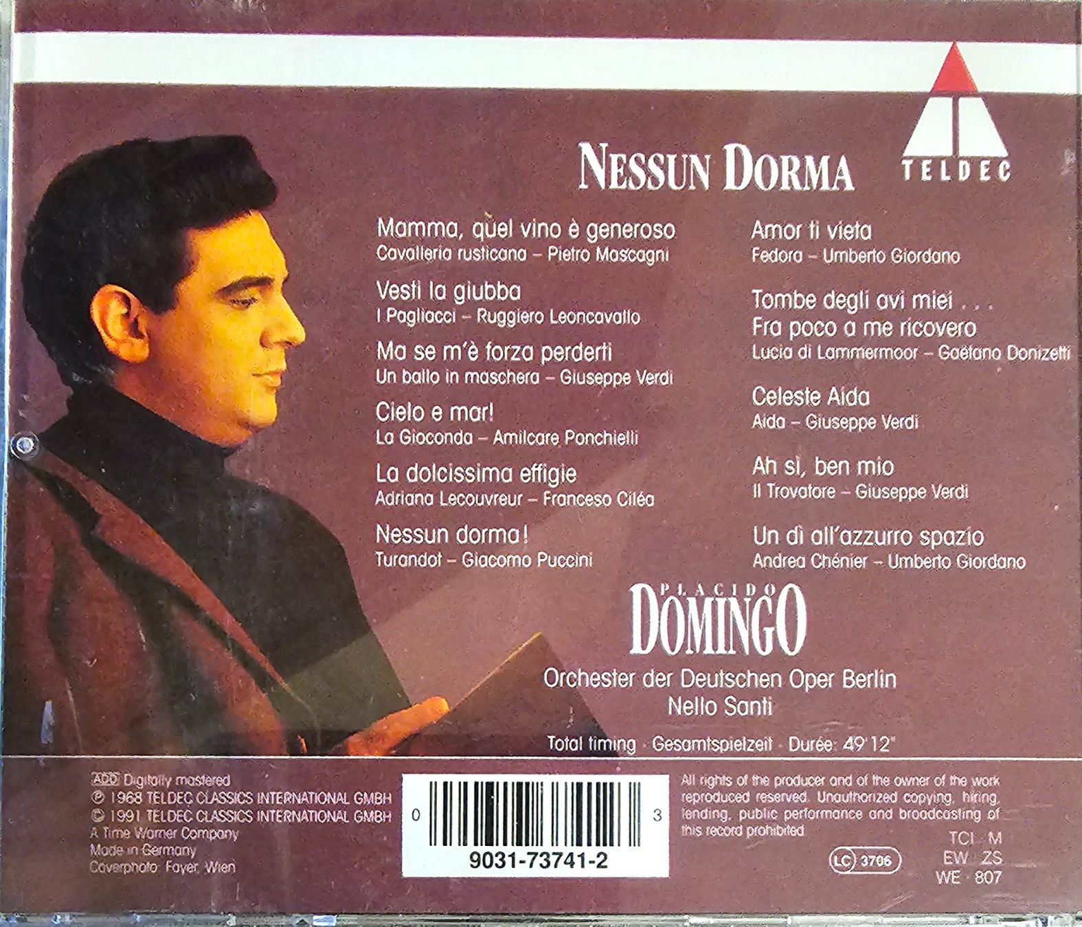 CD: Placido Domingo - Nessun Dorma – Usato da Wahlen b. Laufen venduto da Cg10 1