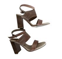 BRUNELLO CUCINELLI snake print leather sandals P.38