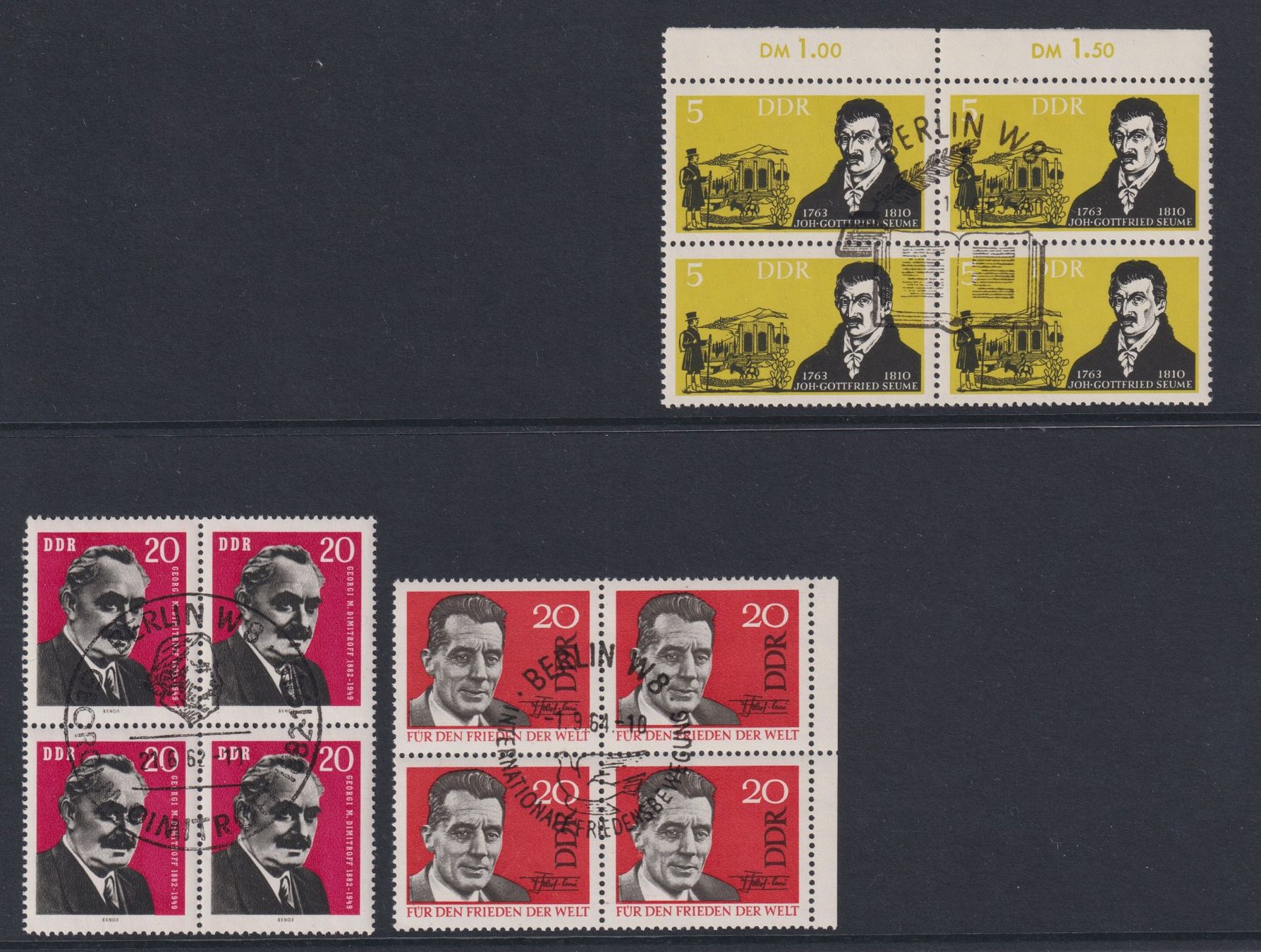 Alle Briefmarken: DDR Los mit VBs, Belegen und Blocks – Gebraucht aus Bellach von qsearch 4