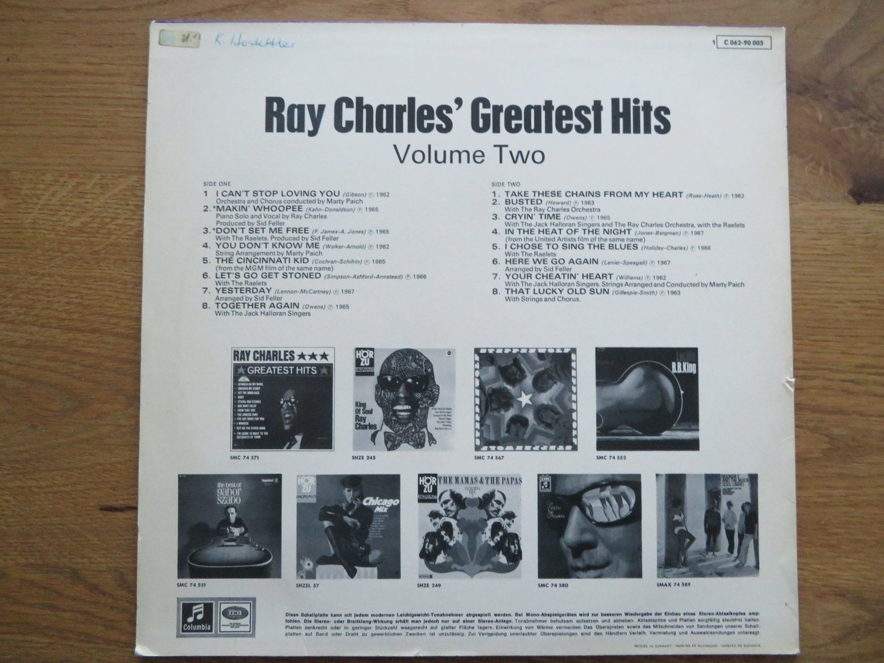 Dischi in vinile: RAY CHARLES GREATEST HITS VOL 2 – Nuovo (secondo la descrizione) da Zürich venduto da max_cp5f 1