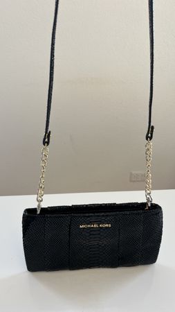 Michael Kors Black Gold Hardware Snakeskin.In excellent con