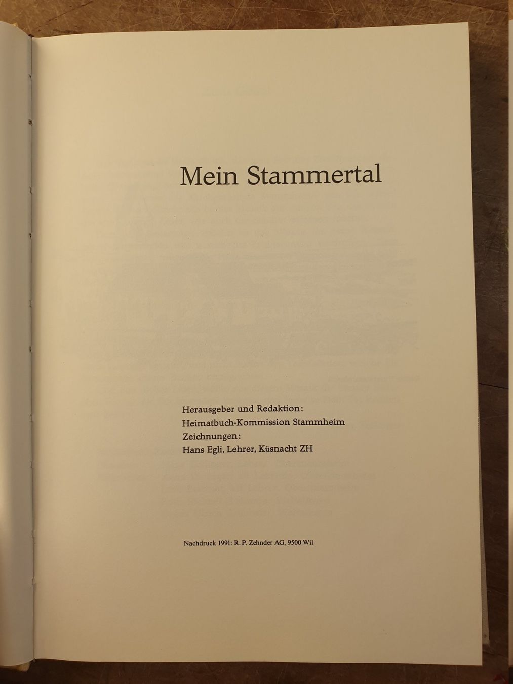Libri: Mein Stammertal – Usato da Zürich venduto da loosebone 2
