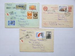 RUSSLAND / SOWJETUNION / UdSSR - 2 R-Briefe + 1 PK, 1959
