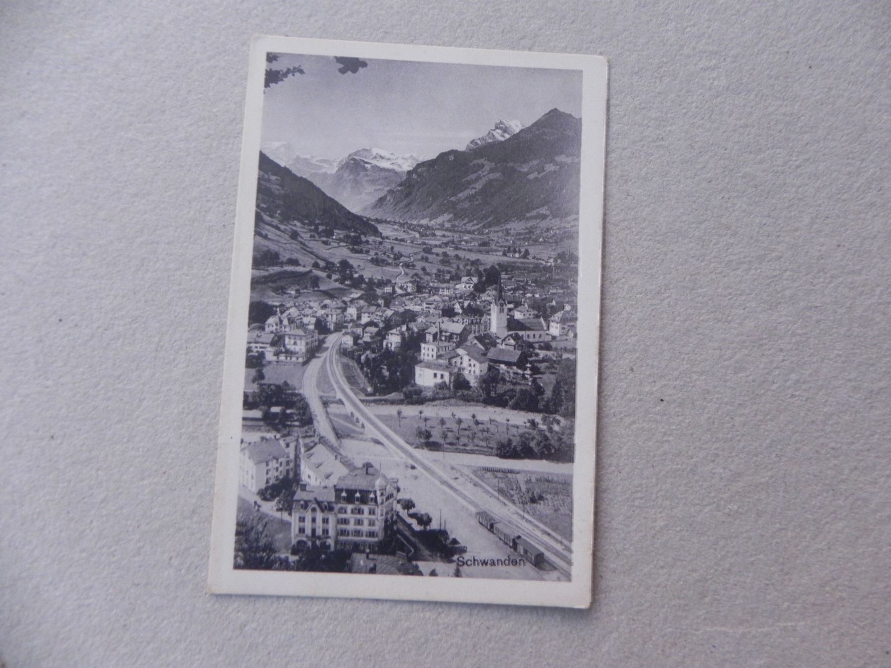 Cartoline postali: Ansichtskarte Schwanden Glarus GL 1920 – Usato da Siebnen venduto da krimsie