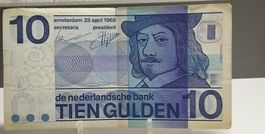 Olanda 10 Gulden 1968 usato