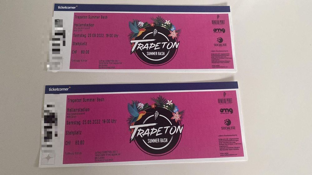 Tickets Trapeton Summer Bash Kaufen auf Ricardo