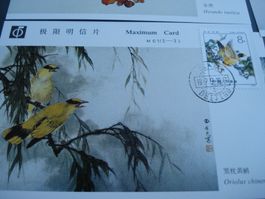 Satz Maximumkarten China, 1989. Vögel
