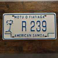  🇺🇸 U.S. Autoschild, American Samoa R 239 - ORIGINAL 