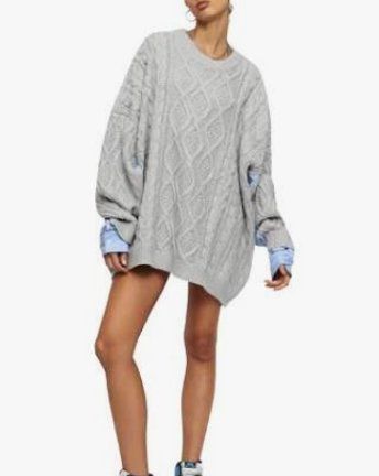 Maglioni & Felpe: Lioness oversize Pullover mit eingearbeitetem Hemdsärmel, M – Usato da Castagnola venduto da petrkars11 9