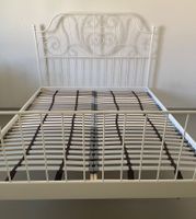 Doppelbett Metall 160x200 mit Lattenrost weiss