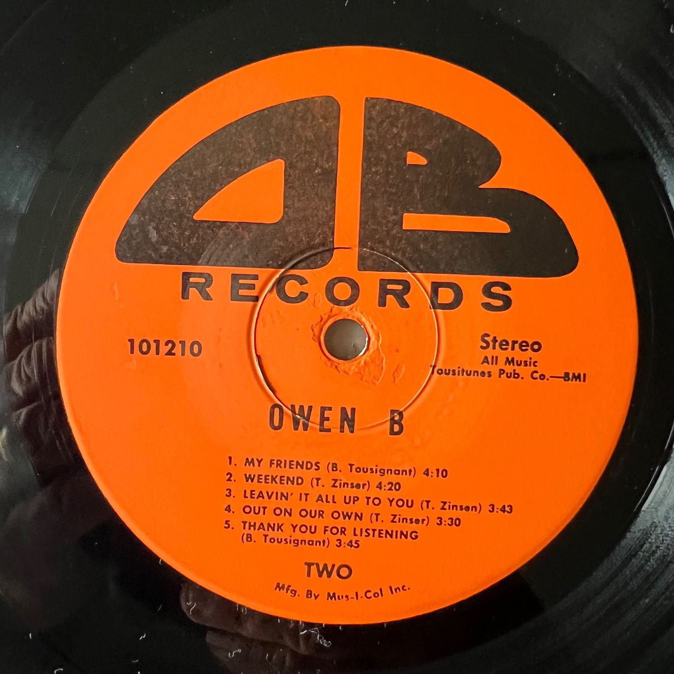 Schallplatten: Owen-B - Same / EU-Press. 1988 - Very nice Copy – Gebraucht aus Gais von soundcave57 3
