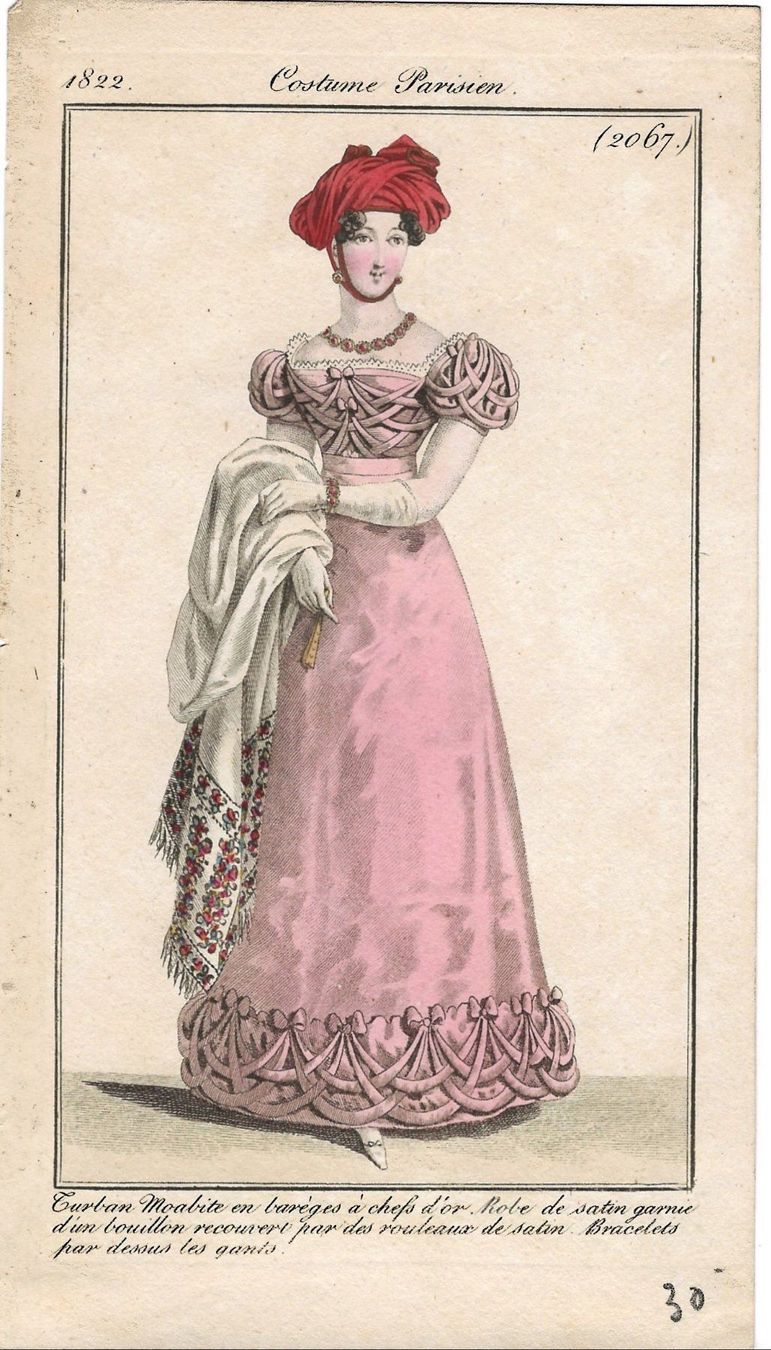 Grafica & Litografie: Lithographie 1822 - Costum Parisien, Mode – Usato da Frauenfeld venduto da Merk52