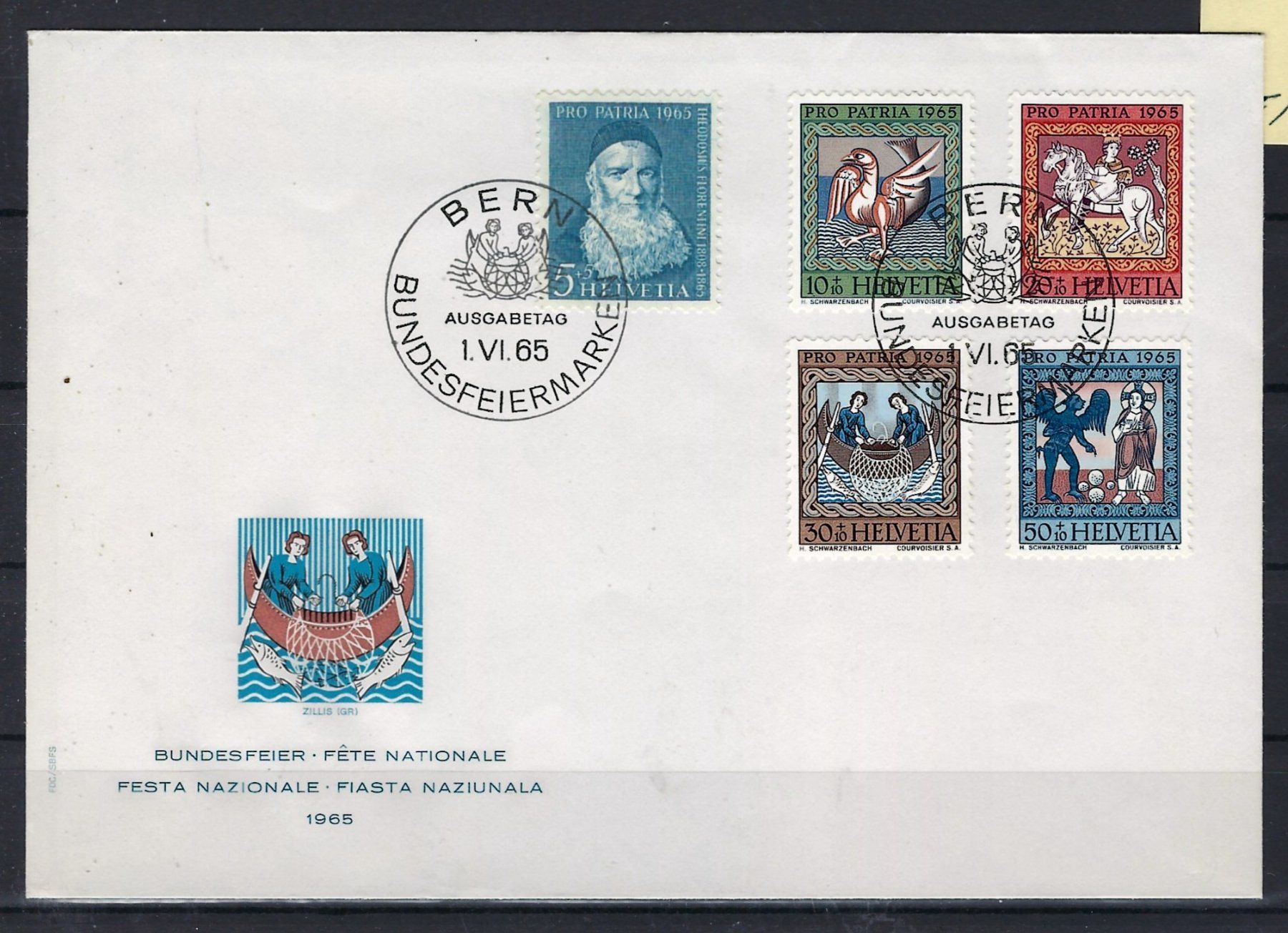 Tutti i francobolli: 1965 Pro Patria ET.  15990 – Usato da Lunden venduto da Animus999