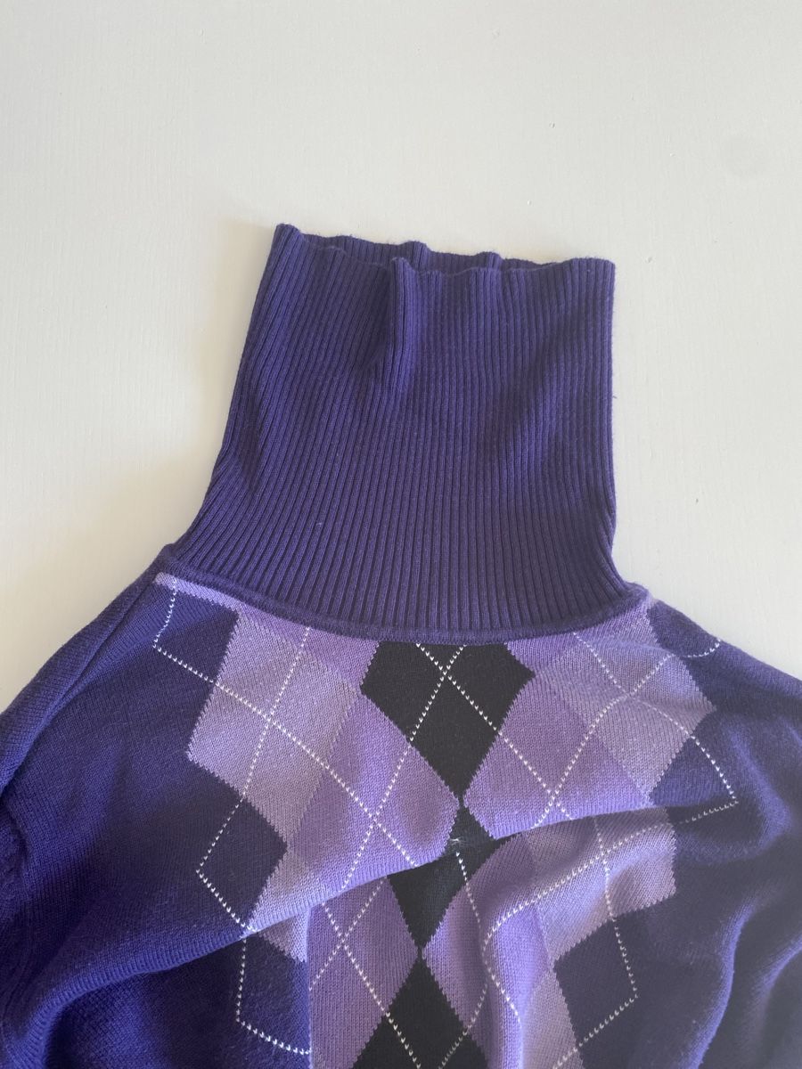 Cecil Maglioni & Felpe: Cecil Damen Rollkragenpullover Lila Rautenmuster Grösse s-m – Usato da lommis venduto da inf_thv8 6