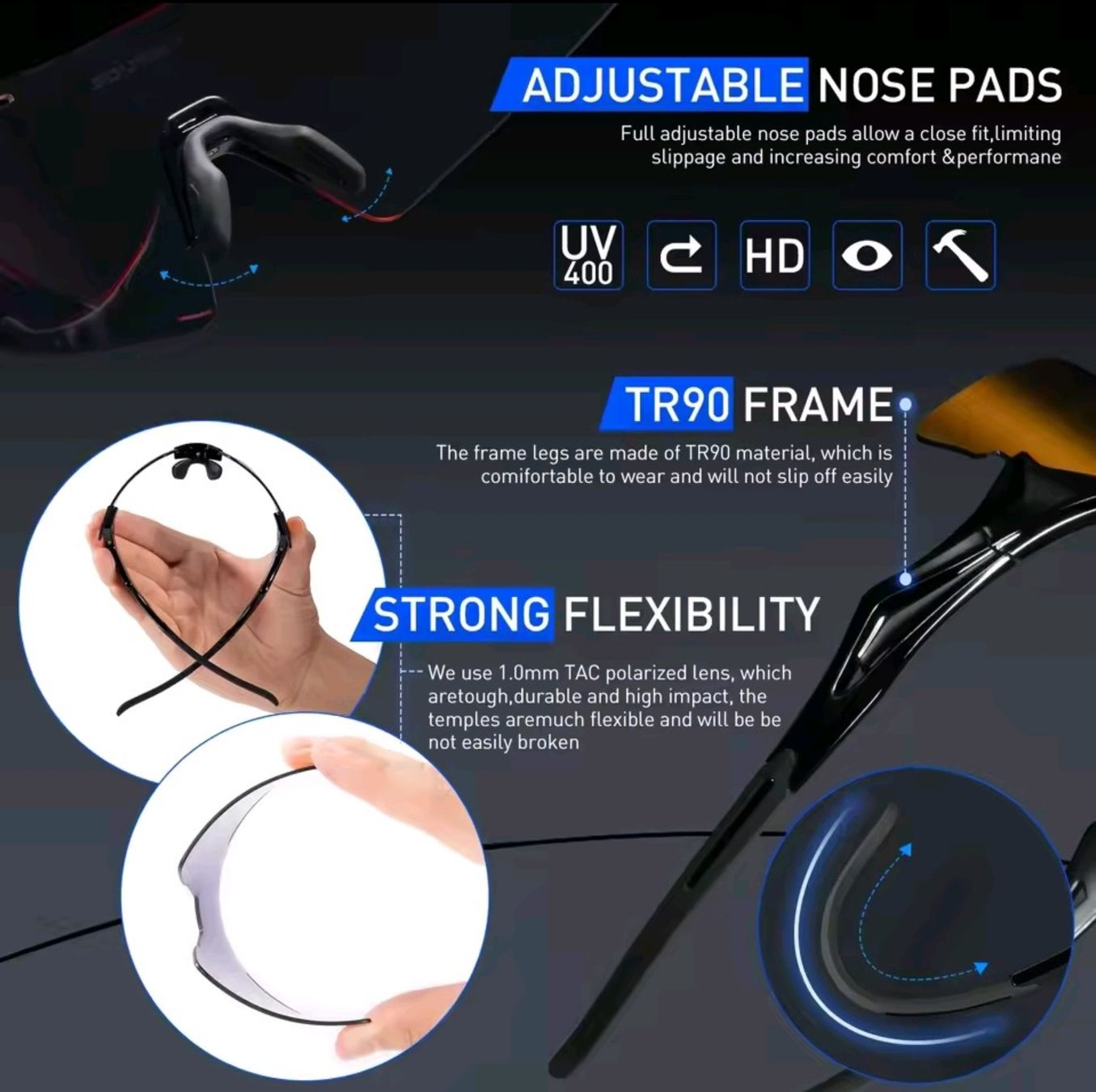 Occhiali & Lenti: Sportbrille Sonnenbrille Uv Schutz – Nuovo (secondo la descrizione) da Suhr venduto da ChronixChronometer 2