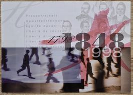 Luxus-Bogen "150 Jahre Rechte" mit Ersttagsstempel 1998