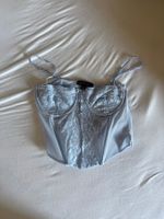 Corsage hellblau Grösse M mit Spitze neuwertig