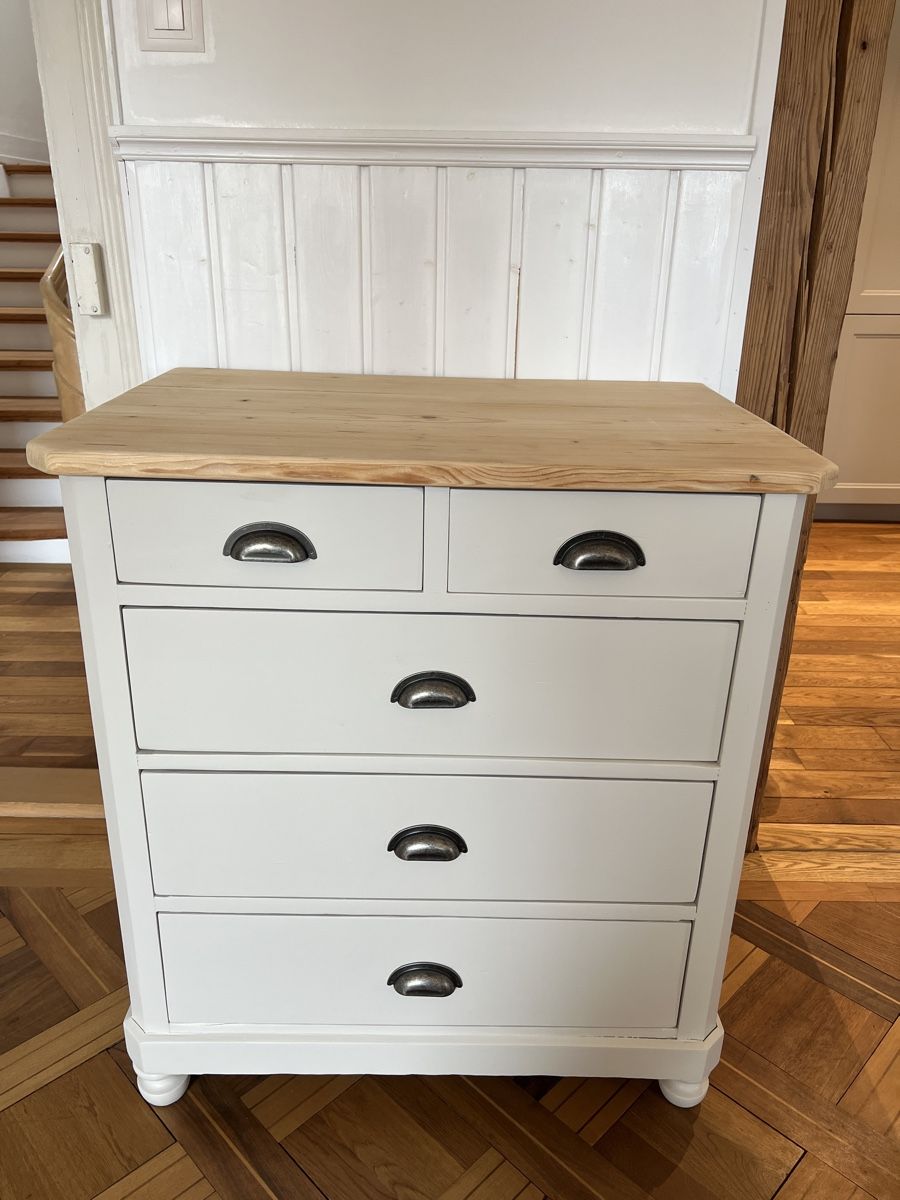 Kommoden: Kommode mit 5 Schubladen sand creme farbig Holz – Gebraucht aus Sirnach von dasrosahaus 8