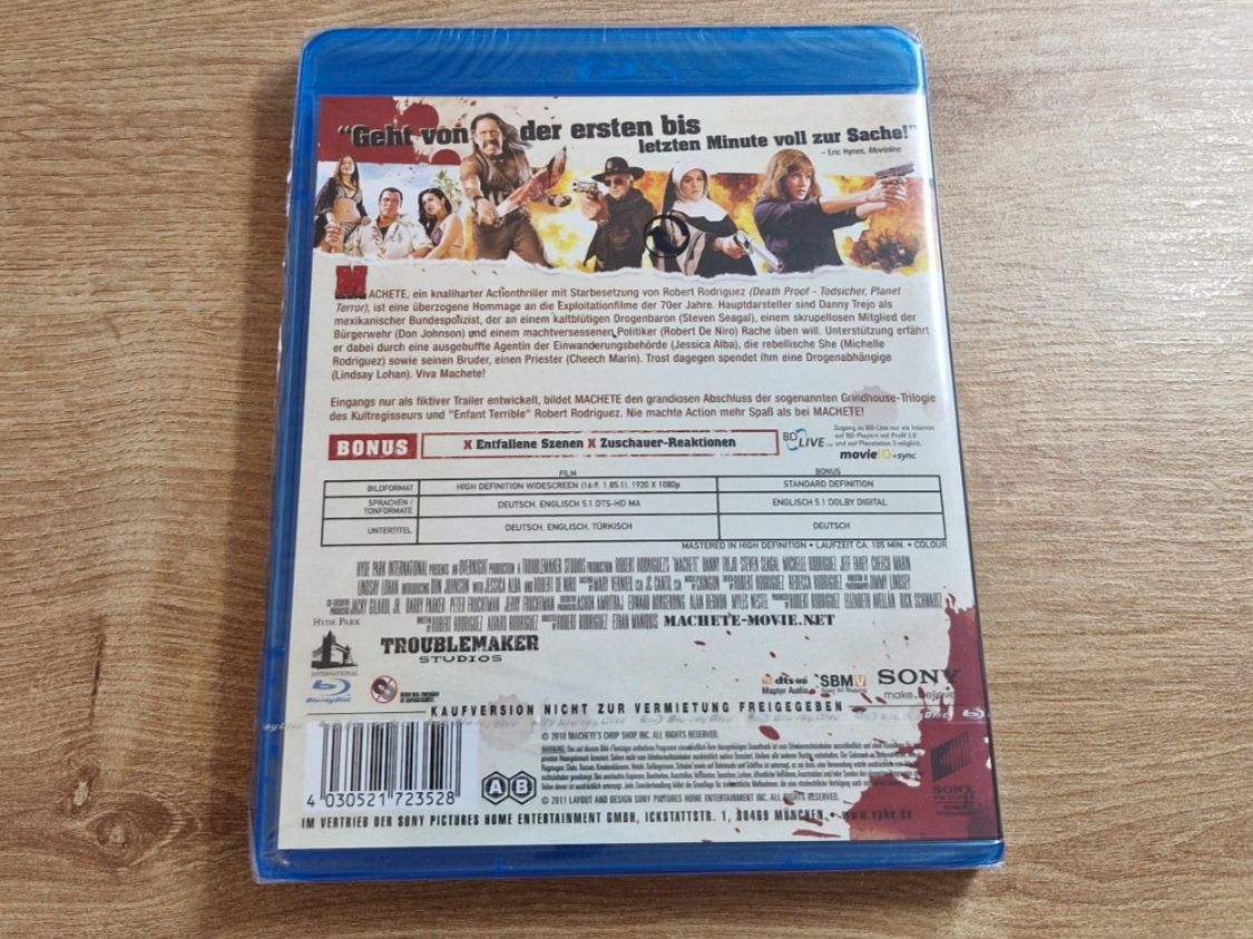 Tutti i DVDs: Machete (2010) NEU OVP Bluray – Nuovo e nell'imballaggio originale da Pfungen venduto da Whitie 1