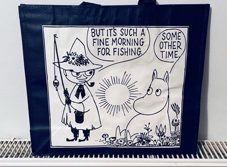 Moomin/Mumins Einkaufstasche, blau, neu direkt aus Finnland