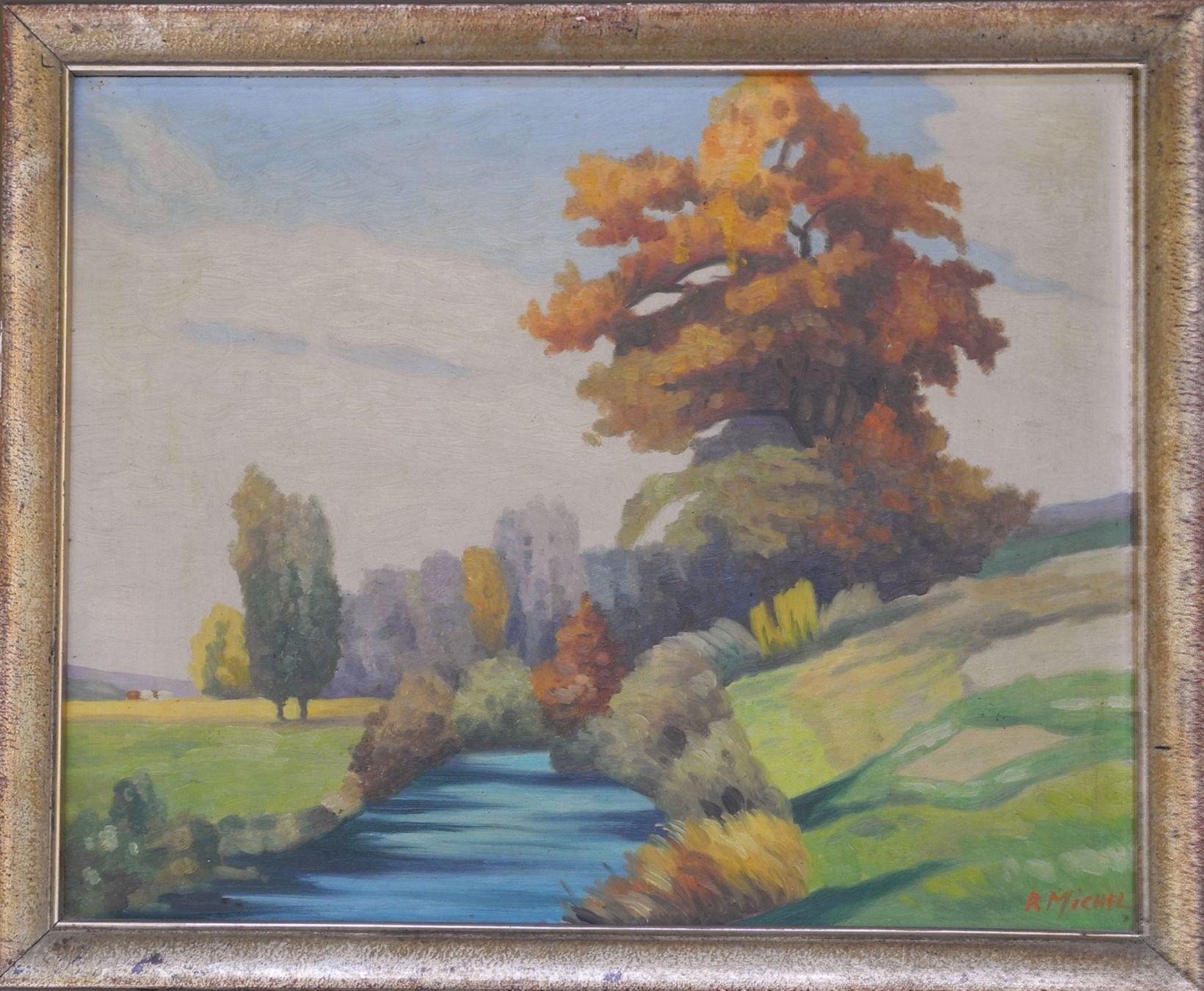 Dipinti: Herbstlandschaft mit Bach signiert – Usato da Wünnewil venduto da FineArt-NicePrice