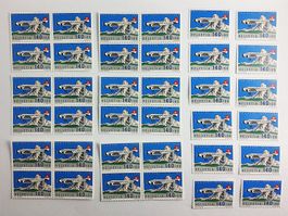 PRO AERO 1988 Lot - 4er Blocks und Einzelmarken - POSTFRISCH