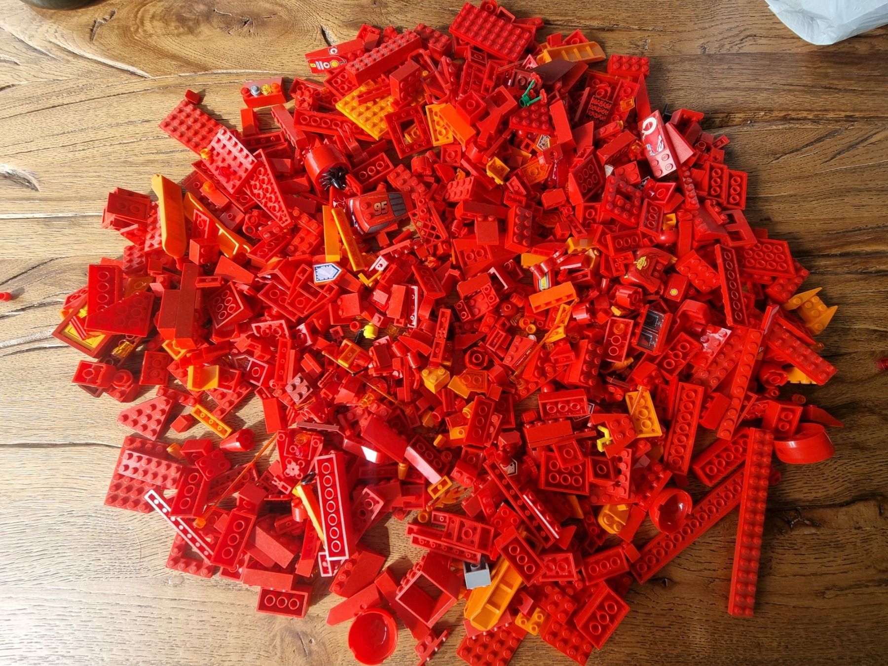 Lego Giocattoli: Rote und orange Lego /  900 Gramm – Usato da Untersiggenthal venduto da fantail 1
