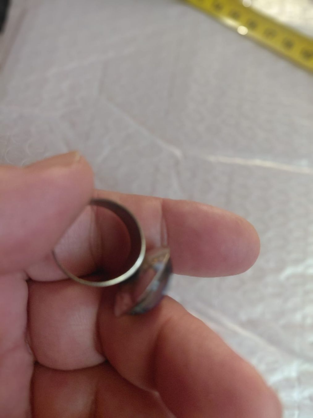 Ringe: Stahlring mit farbigen „Opaleffekt“-Tönen – Gebraucht aus Losone von bal_gfp6 4
