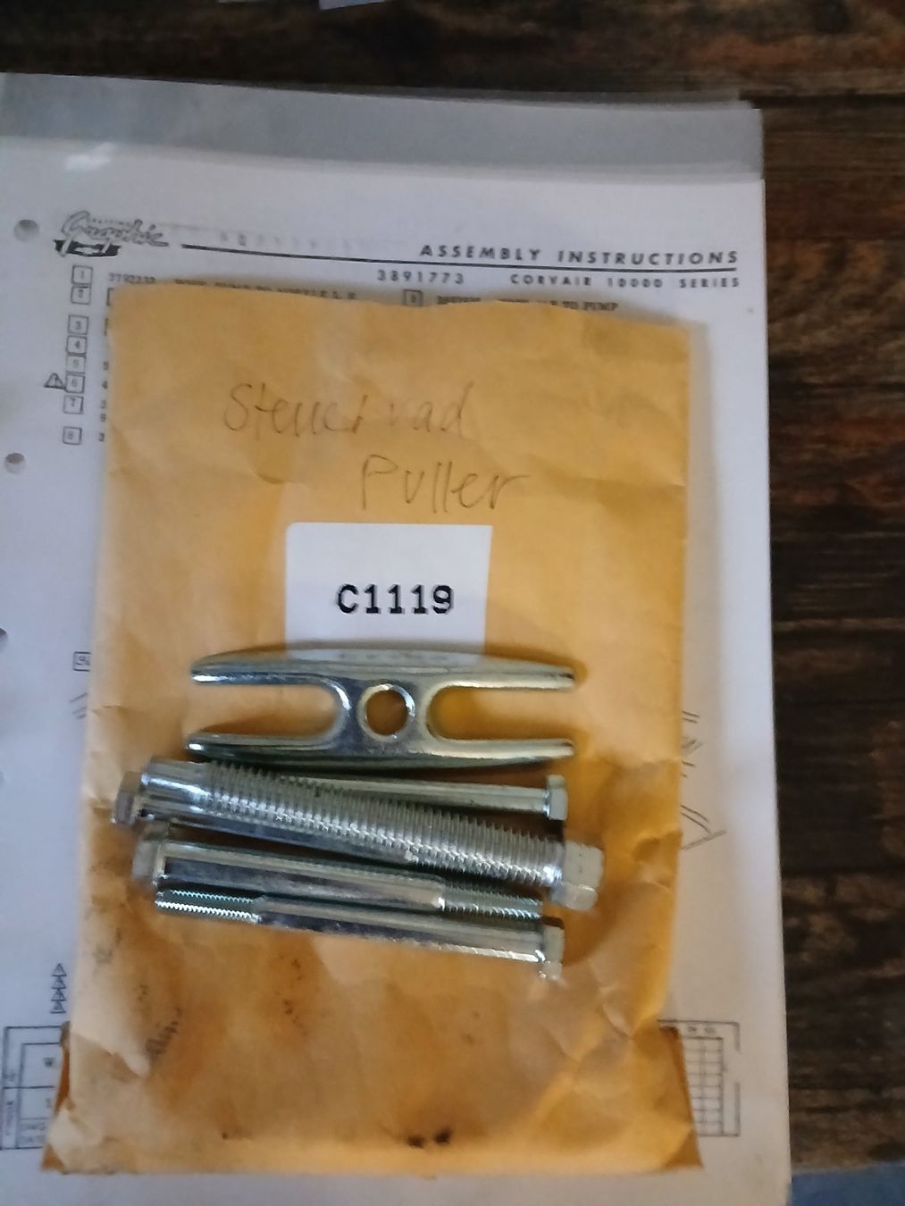 Tutti gli attrezzi: Chevrolet Corvair Lenkrad Puller – Nuovo (secondo la descrizione) da Turbenthal venduto da mau_2c8y