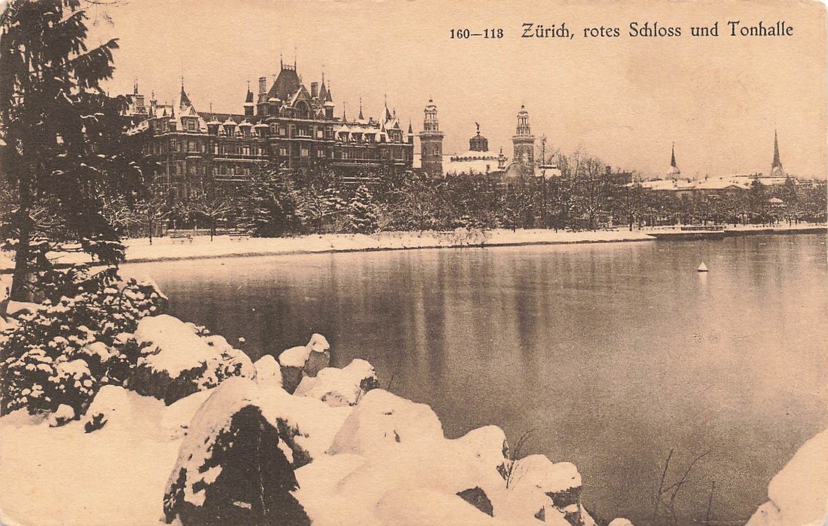 Ansichtskarten: Zurich schloss – Gebraucht aus Biasca von Blenio71