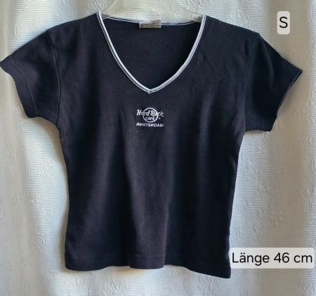 Hard Rock Cafe T-Shirt Amsterdam Schwarz Grösse S