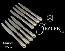 8 couteaux Jezler Suisse 800Silb Modèle Laurier 