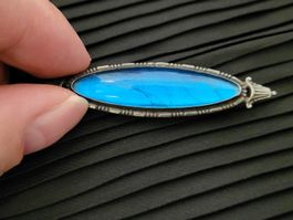 Elegante Vintage Brosche mit Morpho-Schmetterling, Silber