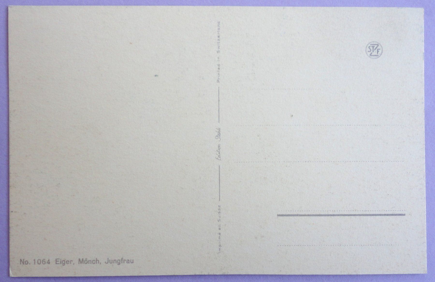 Cartoline postali: Eiger, Mönch, Jungfrau – Usato da Fétigny venduto da Billy2miny 1