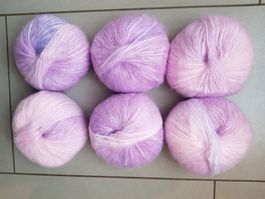 6 x 50 Gramm Wolle 80% Nylon 20%