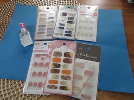 6 designs NAIL STICKER(designed in Japan)set with Top coat!