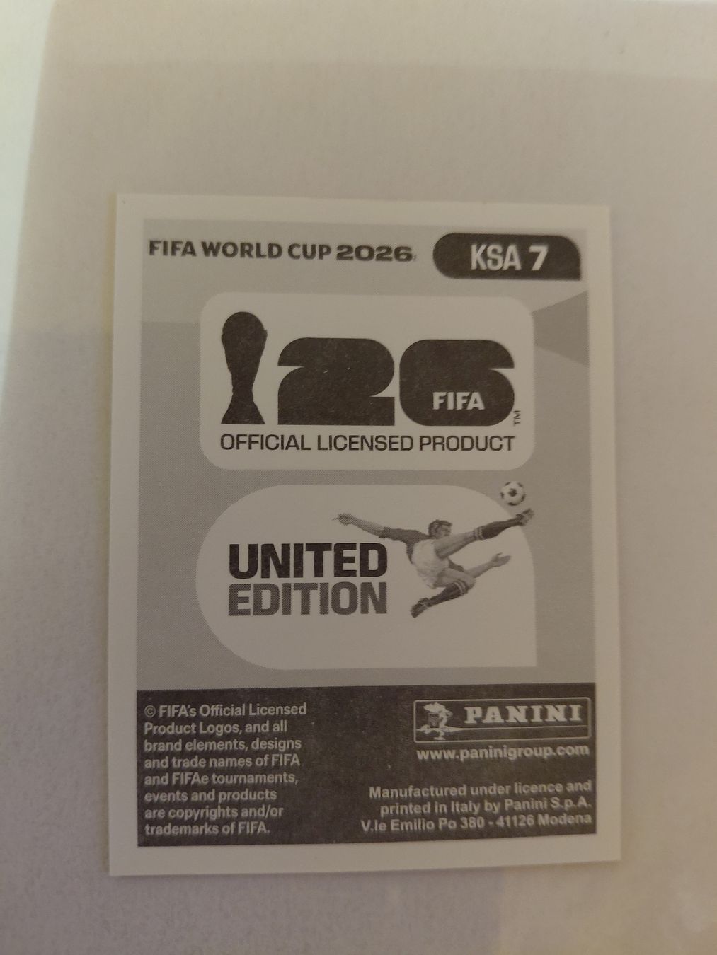 Panini Carte collezionabili: Sticker Panini 2026 KSA 7 – Nuovo (secondo la descrizione) da Ovronnaz venduto da Ma-94-hey 1